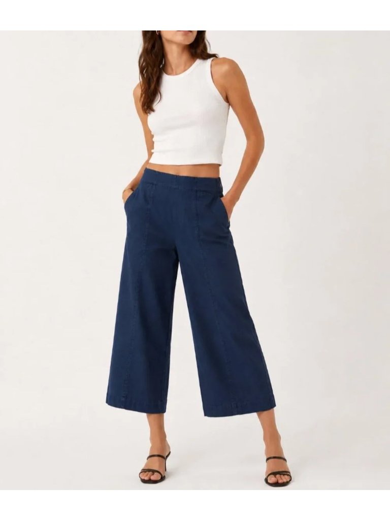 Old Navy High Rise Pixie Wide Leg Palazzo Pants Navy Blue Lp Women